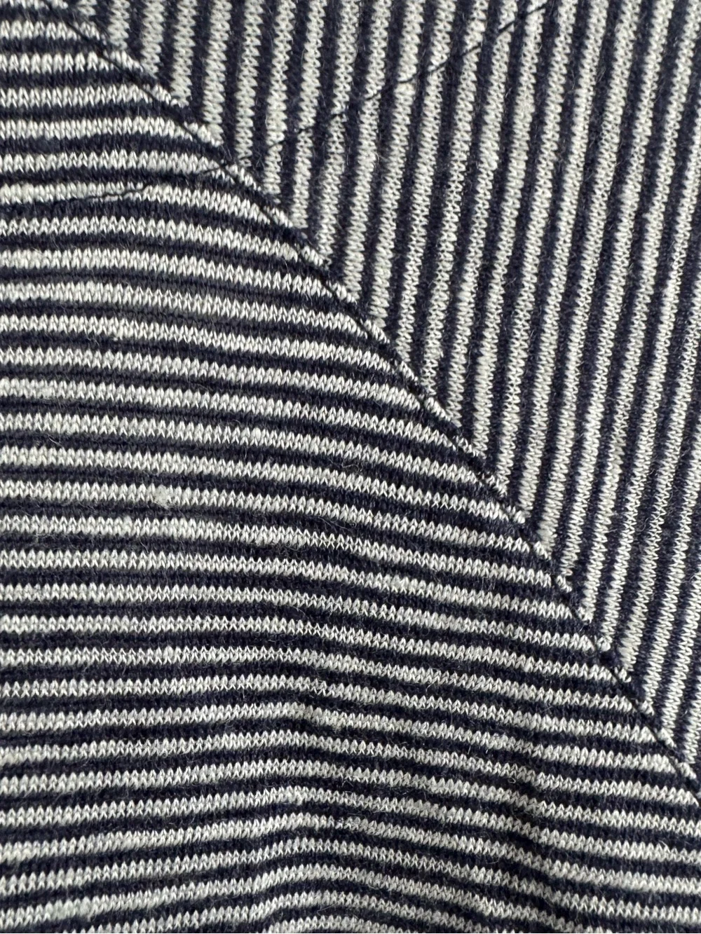 EILEEN FISHER ORGANIC LINEN NAVY WHITE STRIPED ORGANIC T SHIRT TOP SZ M - Picture 4 of 6